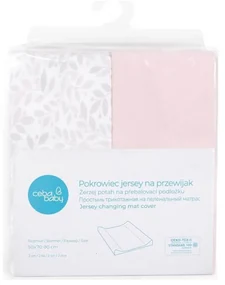 Poťah na prebaľovaciu podložku 50x70-80 cm 2 ks Candy Pink+Twigs