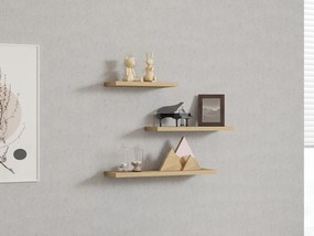 Súprava 3 ks nástenných políc LEILA dub safírový