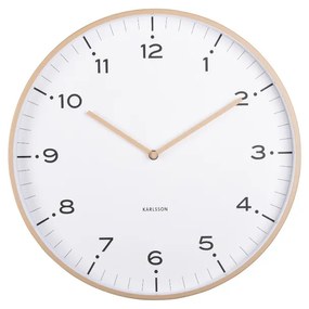 Dizajnové nástenné hodiny Karlsson 6011SB béžové,priemer 40 cm