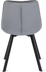PROXIMA.store - Čalúnená jedálenska stolička RICK FARBA: sivá, MATERIÁL: zamat