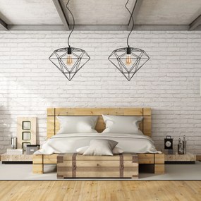 Toolight - Závesná lampa 1xE27 DIAMENT 392197, čierna, OSW-08570