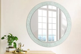 Okrúhle dekoračné zrkadlo s motívom Ručne -drawnové zloženie fi 80 cm