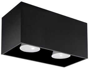 Stropné svietidlo Quad Maxi, 1x čierne kovové tienidlo