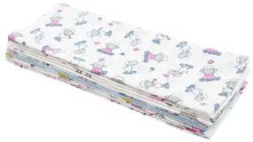 NEW BABY Bavlnené plienky s potlačou NEW BABY 60x80 cm STANDARD 10 ks