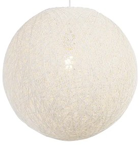 Rustikálne závesné svietidlo biele 45 cm - Corda
