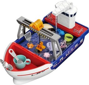 LEAN Toys Rybársky čln s vodou Interaktívne rybárske príslušenstvo