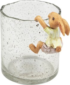 Dekorácia závesný zajačik na pohárik - 5*5*9 cm
