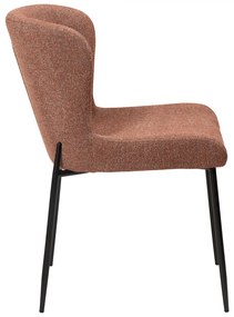 GLAM ČALÚNENÁ STOLIČKA pebble red/black