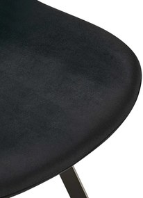 Jedálenská stolička Lewes - zamat - Čierna