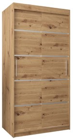 Šatníková skriňa 100 cm Verika 1 100 (dub artisan). Vlastná spoľahlivá doprava až k Vám domov. 1063672