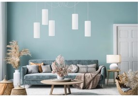 Luster na lanku ZIK 5xE27/40W/230V pavúk biela