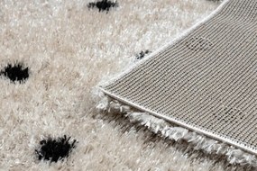 Koberec FLUFFY 2370 shaggy bodky - krém / antracit