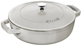 Staub Kastról STAUB so samopodlievacou pokrievkou 24 cm biela hľuzovka 2