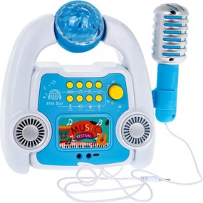 Detské karaoke s mikrofónom a stojanom so svetelnými efektmi