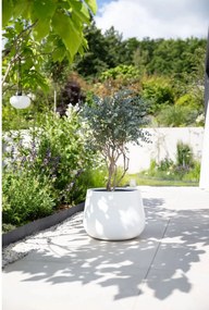 Izbový kvetináč GIRAR, sklolaminát, priemer 42 cm, biely