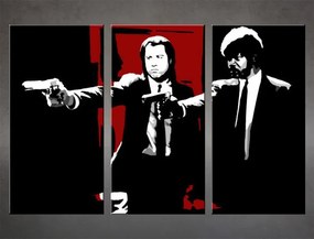 Ručne maľovaný POP Art obraz Pulp Fiction 3 dielny  pulp5