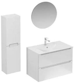 Kúpeľňová zostava s umývadlom vrátane umývadlovej batérie, vtoku a sifónu Naturel Stilla biela lesk KSETSTILLA006, 1 ks