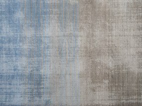 Viskózový koberec 200 x 200 cm sivá/modrá ERCIS Beliani