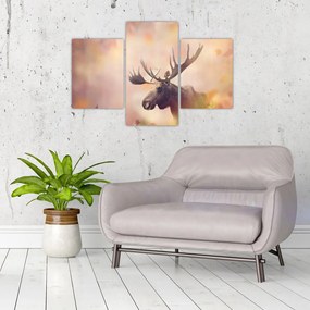 Obraz - Sob v jesennom lístí (90x60 cm)