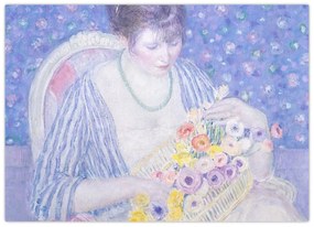 Obraz - Frederick Carl Frieseke,  The Basket of Flowers, reprodukcia (70x50 cm)