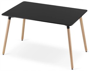 Jedálenský set 1 + 4, stôl ADRIA 120x80 čierny + stoličky BALI MARK čierna