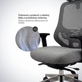 Ergonomická kancelárska stolička so sieťovinou tmavosivá AXIS