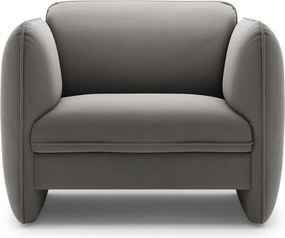 Tmavosivé zamatové kreslo Georgia – Micadoni