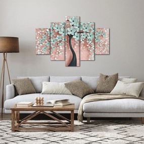 Obraz - Pastelovo modré kvety (150x105 cm)
