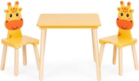 Stôl stôl +2 stoličky detský nábytok set žirafa