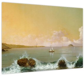 Sklenený obraz - Martin Johnson Heade, Rio de Janeiro Bay, reprodukcia (70x50 cm)