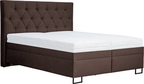 Posteľ Amy 180x200 cm, tmavo hnedá látka