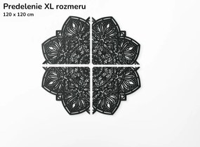 drevko Drevená mandala Kvet života Rozmer obrazu: 120 x 120 cm, Farba dekorácie: Čierna