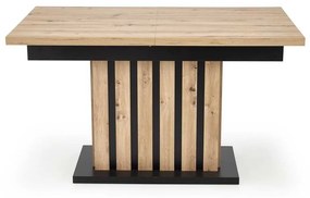Jedálenský stôl Lamello 160 cm, dub artisan / čierna