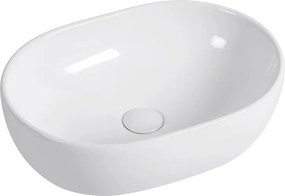 Erga Della, umývadlo na dosku 475x340x140 mm, biela lesklá, ERG-V03-DELLA48-WH