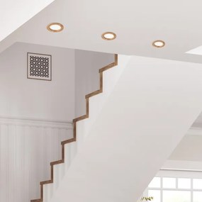 LED Podhľadové svietidlo WOODY SPOT LED/12,5W/230V 3000K dub ø 16 cm