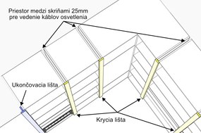 Nabytekmorava Skosená skriňa ZK80 zostava Pavla Farba korpusu / farba zásuviek: Dub sonoma svetlý / Bielá