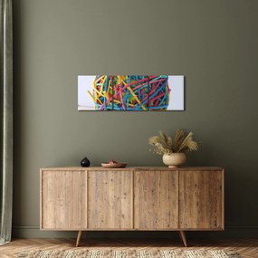 Obraz gumičiek (s hodinami) (90x30 cm)
