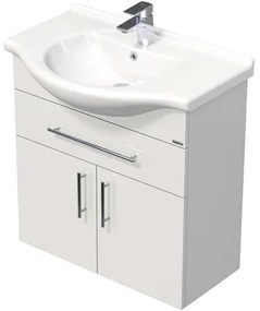 Kúpeľňová skrinka s umývadlom LANDAU Ideal 75 cm biela