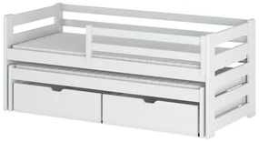 Detská posteľ 80 x 180 cm SIMO (s roštom a úl. priestorom) (biela). Akcia -10%. Vlastná spoľahlivá doprava až k Vám domov. 1012997