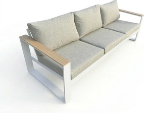 Súprava záhradného nábytku pre 5 osôb Houseland Ardexa biela/sivá