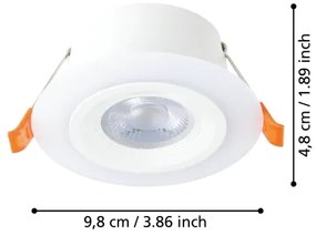 Eglo 900913 - SADA 3x LED Podhľadové svietidlo CALONGE 3xLED/4,8W/230V biela