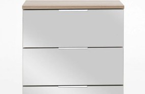 Skrinka s 5 zásuvkami Easy Plus, 49 cm, dub sonoma/zrkadlo