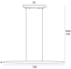 MAXLIGHT P0598 - LED Luster na lanku WOODY LED/25W/230V hnedá/borovica
