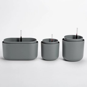 Plastia Samozavlažovací truhlík Tolita sivá, 31 x 16 cm