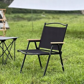 Skladacie turistické kreslo s nosnosťou 130kg - čierne