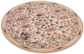 Koberec Agnella Isfahan Amara svetlobéžový kruh