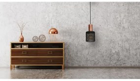 Luster na lanku ARES BLACK 1xE27/60W/230V