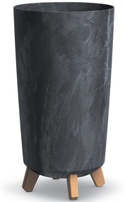 Plastový kvetináč na nožičkách DGTL240E 23,9 cm - antracit