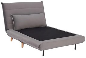Sivé rozkladacie kreslo SPIKE VELVET