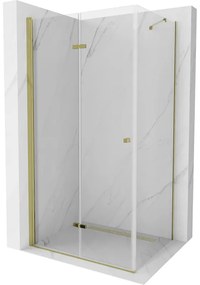 Mexen Lima sprchovací kút 70x80 cm, priehľadná, zlatá, 856-070-080-50-00